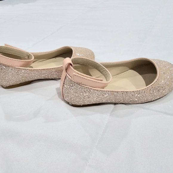 Kailee P Wedding Mini Me Dusty-pink Glitter Ballet Flats - Size Toddler 9 - Picture 4 of 7